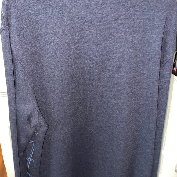 NWT HAGGAR Mens Mock CrewNeck Long Sleeve Qtr Zip Sweater Charcoal Gray XL - Picture 4 of 8